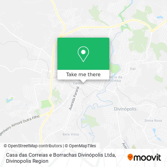 Casa das Correias e Borrachas Divinópolis Ltda map