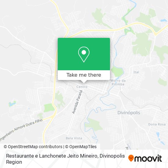 Restaurante e Lanchonete Jeito Mineiro map