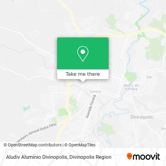 Mapa Aludiv Aluminio Divinopolis