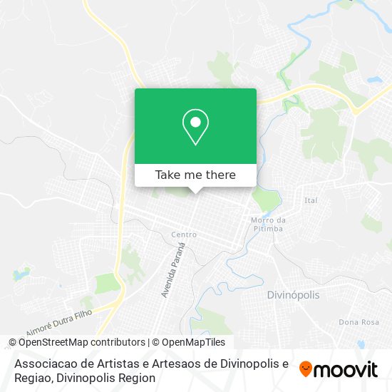 Associacao de Artistas e Artesaos de Divinopolis e Regiao map