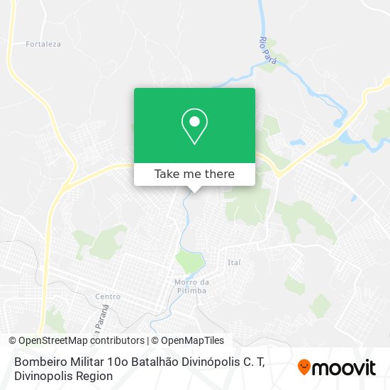 Bombeiro Militar 10o Batalhão Divinópolis C. T map