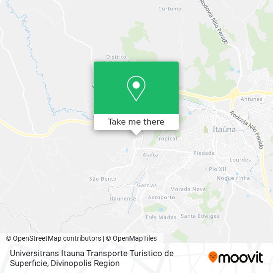 Universitrans Itauna Transporte Turistico de Superficie map