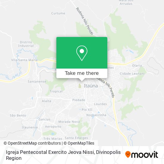 Mapa Igreja Pentecostal Exercito Jeova Nissi