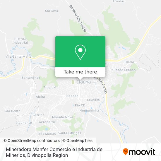 Mineradora Manfer Comercio e Industria de Minerios map