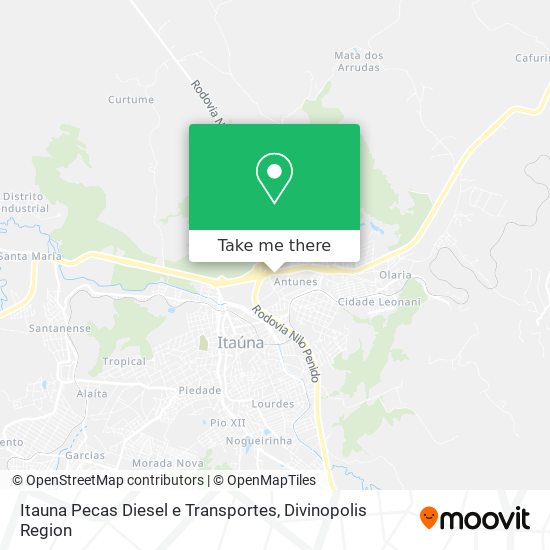 Itauna Pecas Diesel e Transportes map