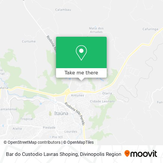Bar do Custodio Lavras Shoping map