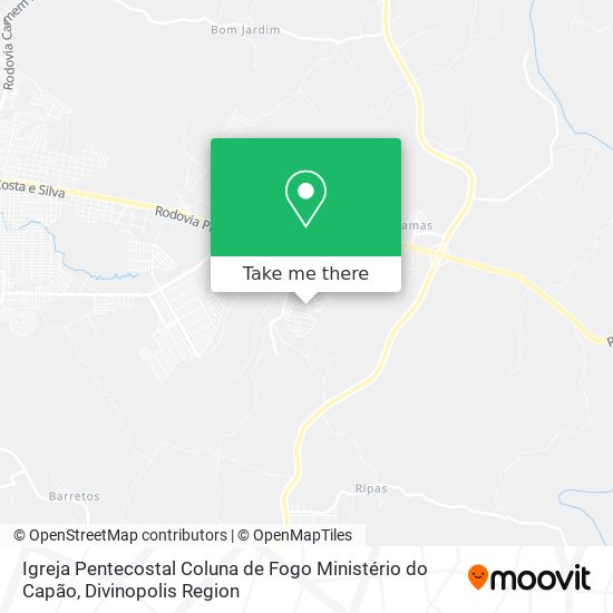 Igreja Pentecostal Coluna de Fogo Ministério do Capão map