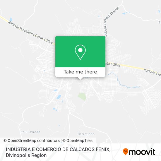 Mapa INDUSTRIA E COMERCIO DE CALCADOS FENIX