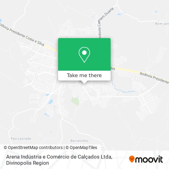 Arena Indústria e Comércio de Calçados Ltda map