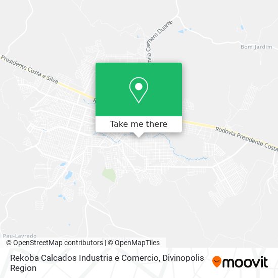 Mapa Rekoba Calcados Industria e Comercio