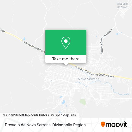Presídio de Nova Serrana map