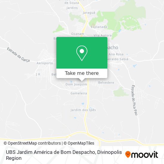 UBS Jardim América de Bom Despacho map