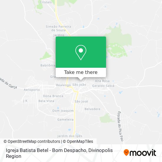 Igreja Batista Betel - Bom Despacho map