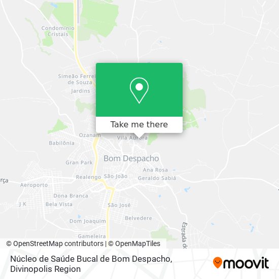Núcleo de Saúde Bucal de Bom Despacho map