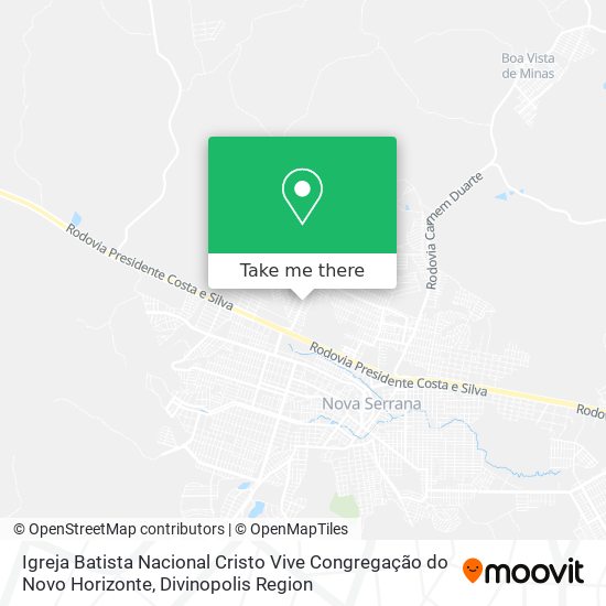 Igreja Batista Nacional Cristo Vive Congregação do Novo Horizonte map