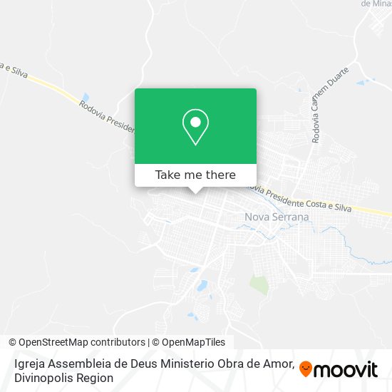 Mapa Igreja Assembleia de Deus Ministerio Obra de Amor