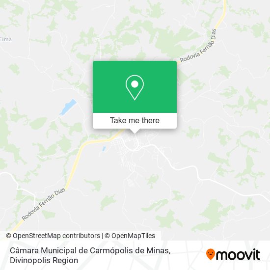 Câmara Municipal de Carmópolis de Minas map