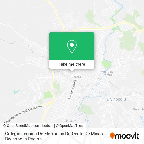 Mapa Colegio Tecnico De Eletronica Do Oeste De Minas