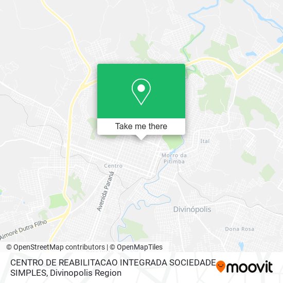 Mapa CENTRO DE REABILITACAO INTEGRADA SOCIEDADE SIMPLES