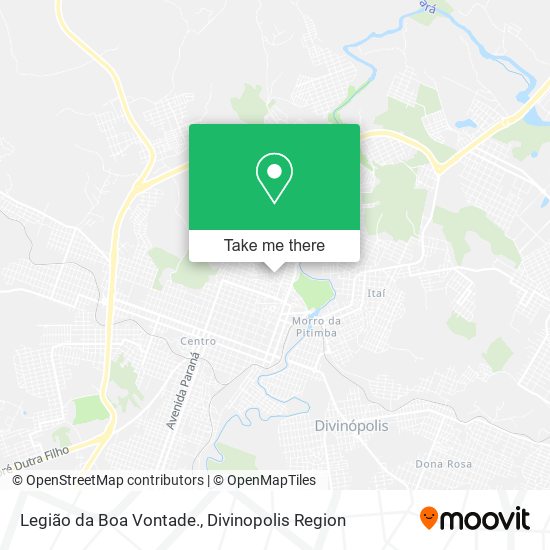 Legião da Boa Vontade. map