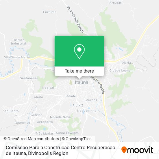 Comissao Para a Construcao Centro Recuperacao de Itauna map