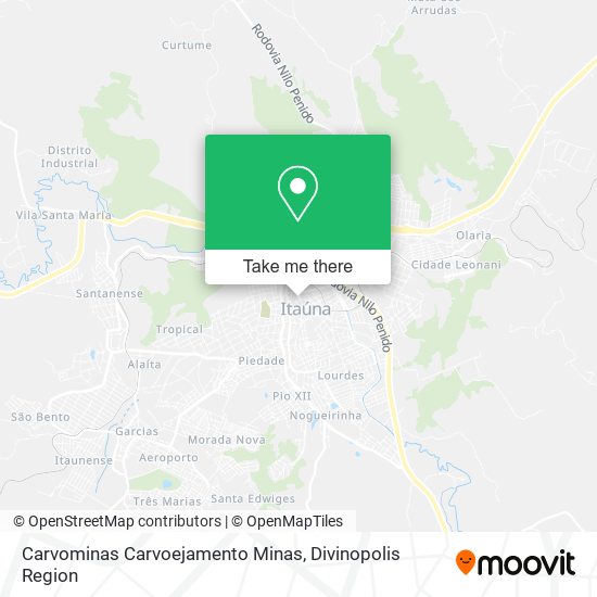 Carvominas Carvoejamento Minas map