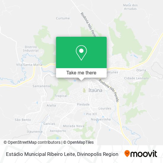 Mapa Estádio Municipal Ribeiro Leite