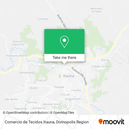 Comercio de Tecidos Itauna map