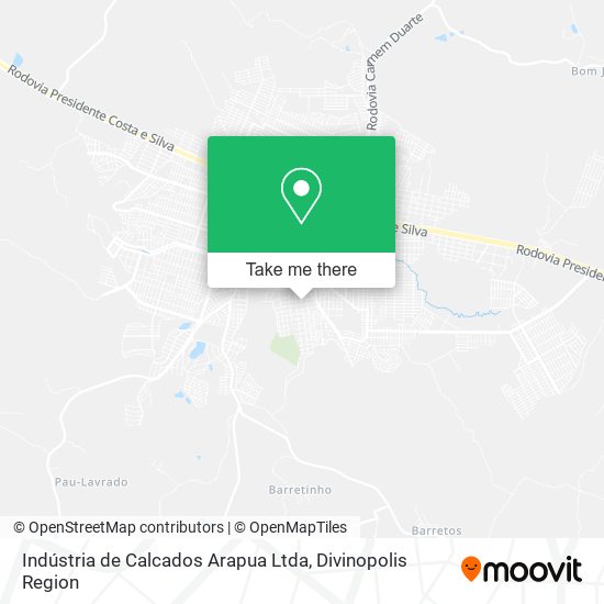 Indústria de Calcados Arapua Ltda map