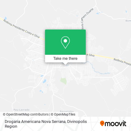 Drogaria Americana Nova Serrana map