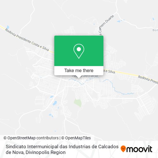 Mapa Sindicato Intermunicipal das Industrias de Calcados de Nova