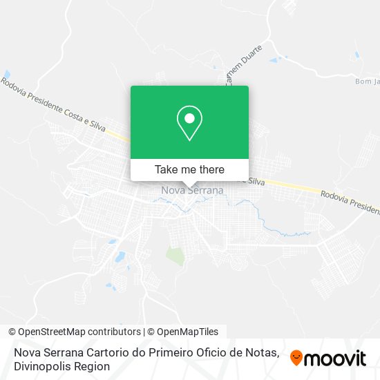 Mapa Nova Serrana Cartorio do Primeiro Oficio de Notas