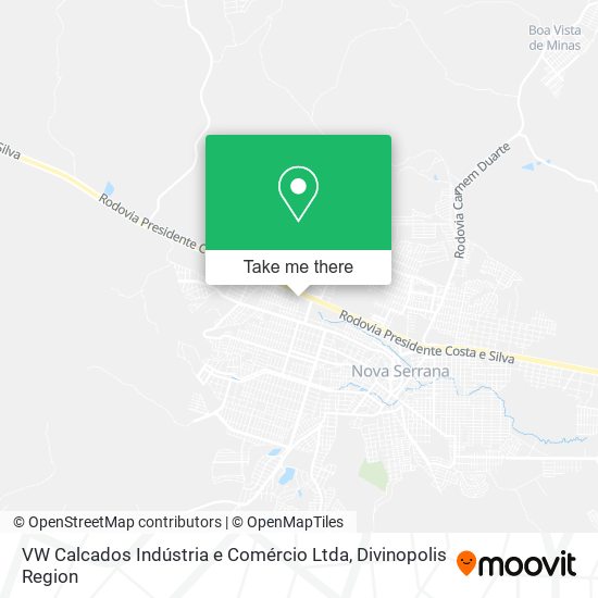 VW Calcados Indústria e Comércio Ltda map