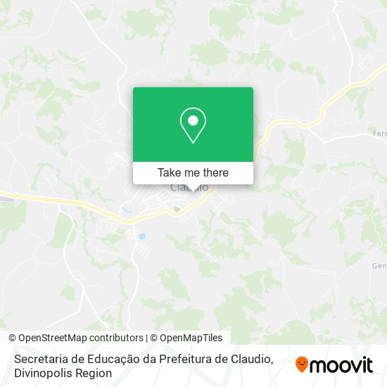 Mapa Secretaria de Educação da Prefeitura de Claudio