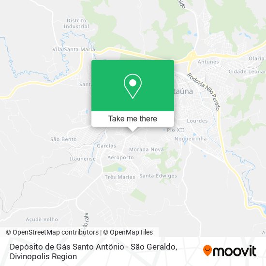 Depósito de Gás Santo Antônio - São Geraldo map