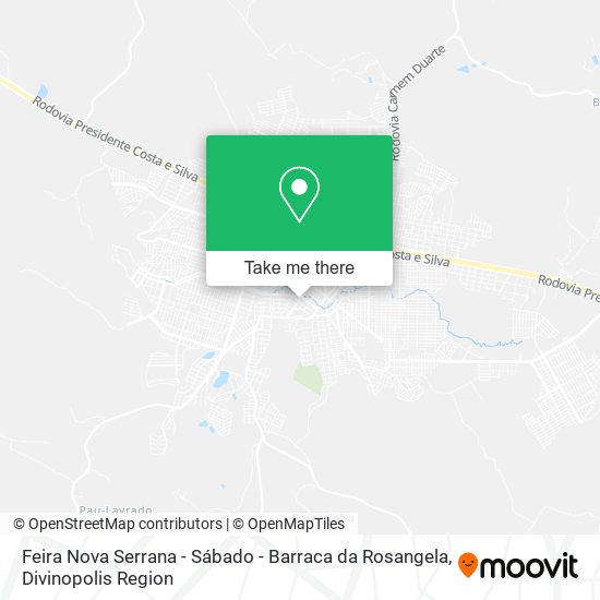 Feira Nova Serrana - Sábado - Barraca da Rosangela map