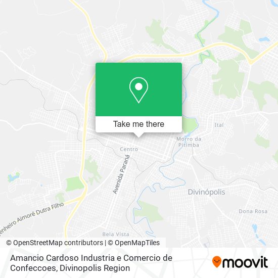 Amancio Cardoso Industria e Comercio de Confeccoes map