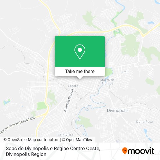 Soac de Divinopolis e Regiao Centro Oeste map