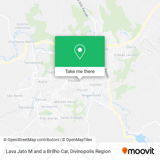 Lava Jato M and a Brilho Car map