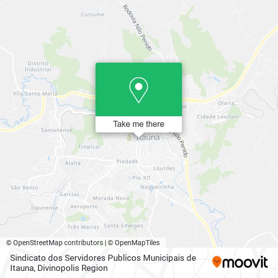 Mapa Sindicato dos Servidores Publicos Municipais de Itauna