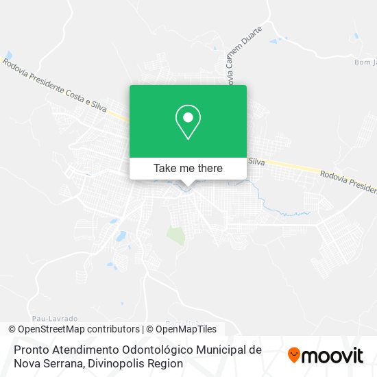 Pronto Atendimento Odontológico Municipal de Nova Serrana map