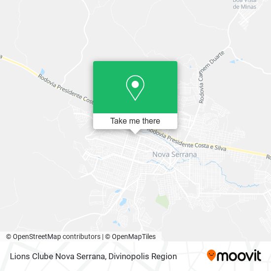 Lions Clube Nova Serrana map