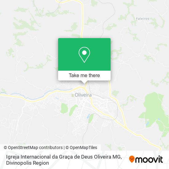 Igreja Internacional da Graça de Deus Oliveira MG map