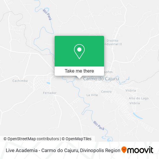 Live Academia - Carmo do Cajuru map