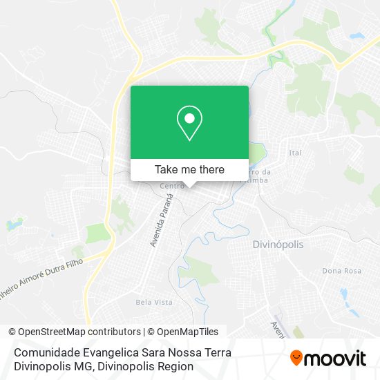 Comunidade Evangelica Sara Nossa Terra Divinopolis MG map