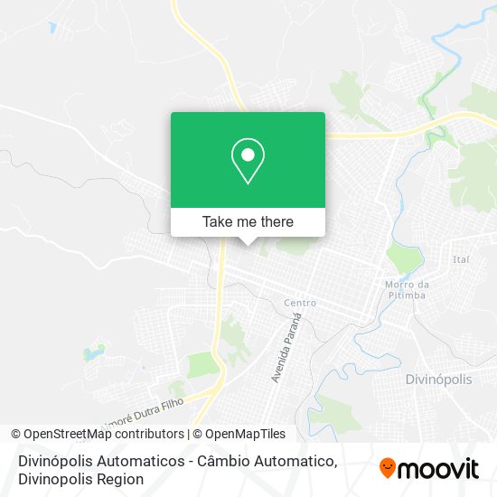 Mapa Divinópolis Automaticos - Câmbio Automatico