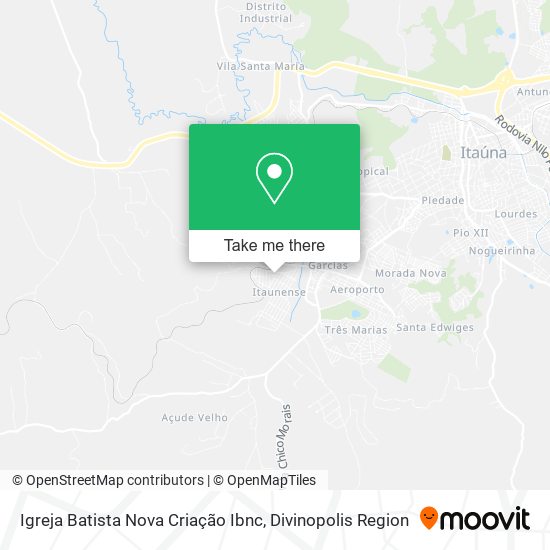 Mapa Igreja Batista Nova Criação Ibnc