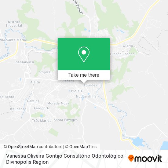 Mapa Vanessa Oliveira Gontijo Consultório Odontológico