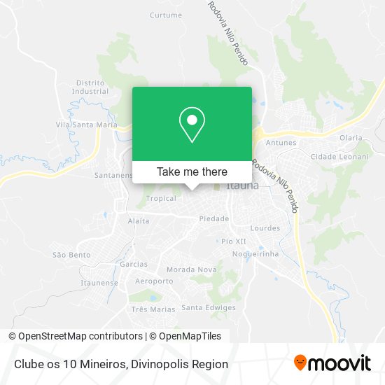 Mapa Clube os 10 Mineiros