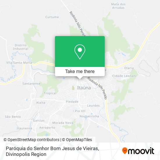 Mapa Paróquia do Senhor Bom Jesus de Vieiras